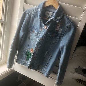 Forever 21 patch denim jacket